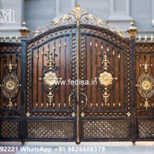 Gate Cover Design, Front Gate Sliding Design Iron Gate Stock Photos And Images