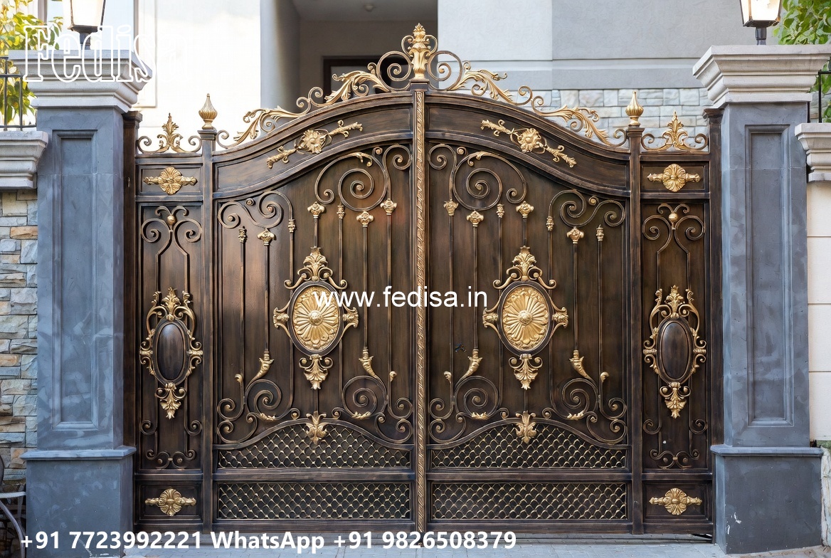 Steel Gate Handle Design, Iron Boundary Wall Design Iron Gate Stock Photos And Images