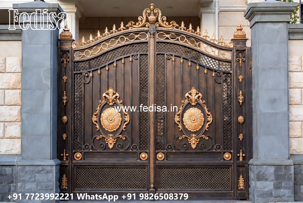 Steel Gate Handle Design, Factory Main Gate Design Catalogue Iron Gate Stock Photos And Images