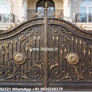 Classic Gate Design, Design Of Steel Gate Of House Iron Gate Stock Photos And Images