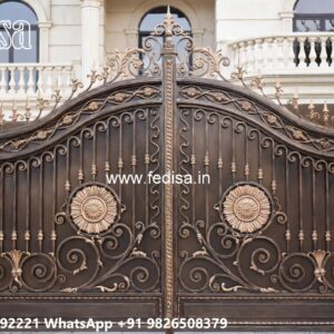 Fancy Steel Gate Design, Entrance Steel Gate Design Iron Gate Stock Photos And Images