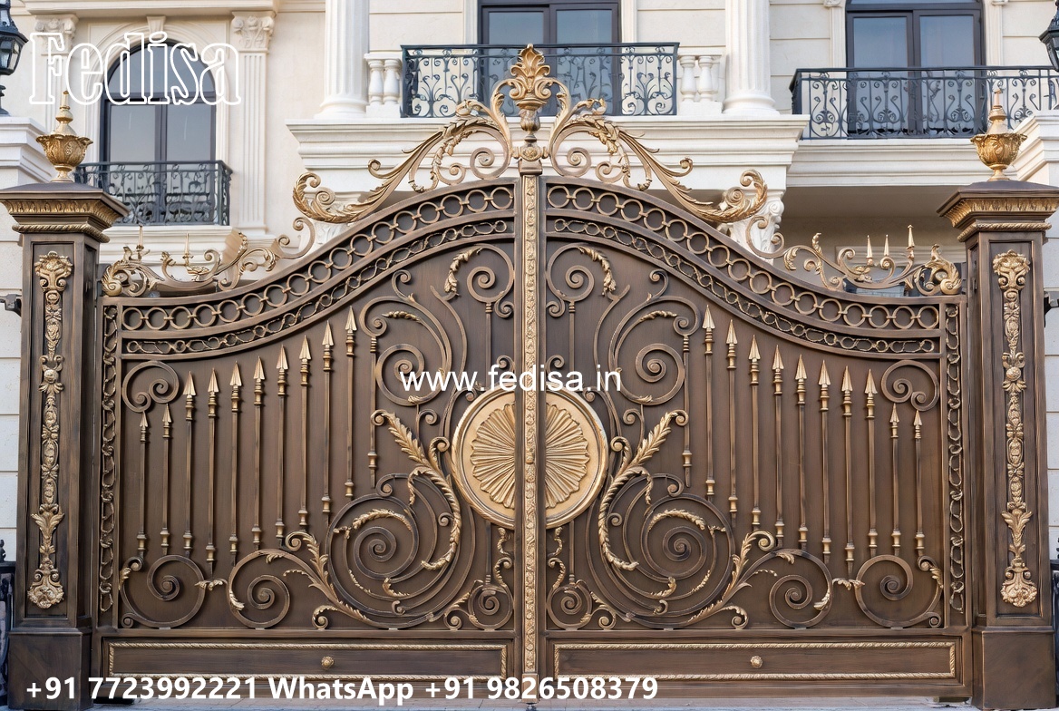 Steel Single Gate Design, Corrugated Metal Gate Designs Iron Gate Stock Photos And Images