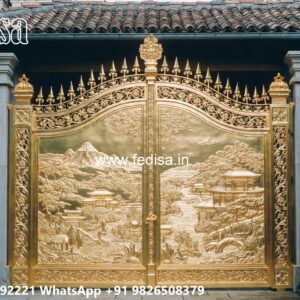 House Entry Gate Design, 4 By 7 Ka Gate Iron Gate Stock Photos And Images