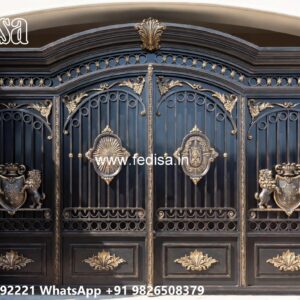 Sliding Gate Design For Small House, 15 Feet Gate Design Iron Gate Stock Photos And Images