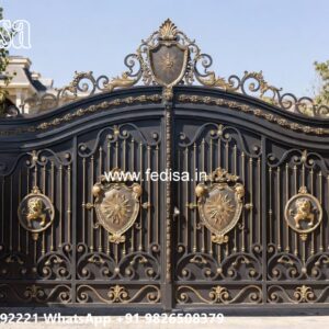 House Entry Gate Design, Main Gate Design For Farmhouse Iron Gate Stock Photos And Images