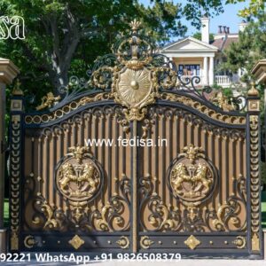 Steel Single Gate Design, Design For Main Gate Of House Iron Gate Stock Photos And Images