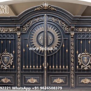 Fancy Steel Gate Design, Gate Design Sheet Iron Gate Stock Photos And Images