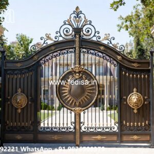 Steel Single Gate Design, Contemporary Gates And Fences Iron Gate Stock Photos And Images
