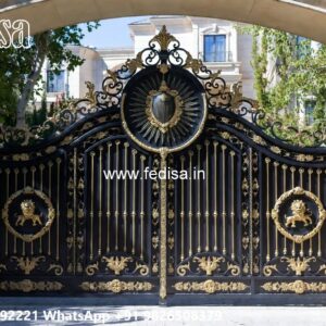 Steel Gate Handle Design, Modern House Main Gate Design Iron Gate Stock Photos And Images
