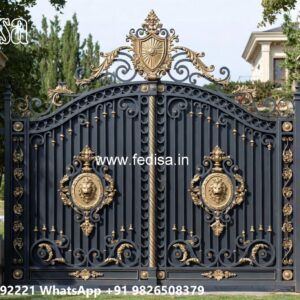Fancy Steel Gate Design, Channel Gate Colour Design Iron Gate Stock Photos And Images