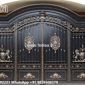 Steel Single Gate Design, Small Gate Colour Iron Gate Stock Photos And Images