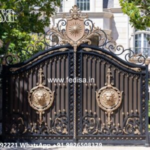 Fancy Steel Gate Design, Wall Fences And Gates Designs Iron Gate Stock Photos And Images