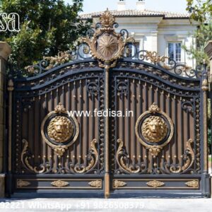 House Entry Gate Design, Front Door Steel Gate Design Iron Gate Stock Photos And Images
