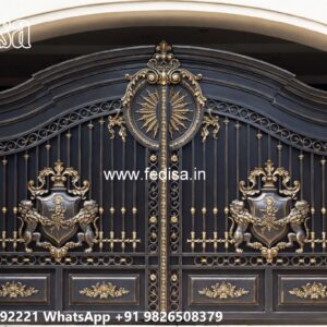 Cnc Main Gate Design, Square Pipe Grill Gate Design Iron Gate Stock Photos And Images