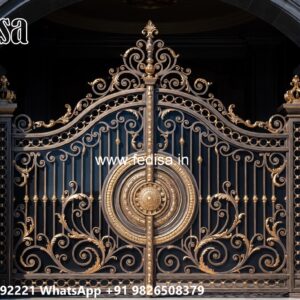 Steel Gate Handle Design, Ornamental Gate Design Iron Gate Stock Photos And Images