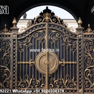 Steel Gate Handle Design, Front Gate Entrance Design Iron Gate Stock Photos And Images