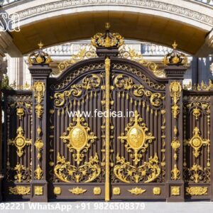 Compound Gate Simple Design, Wooden Gate Design Iron Gate Stock Photos And Images