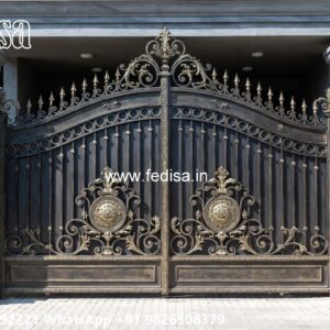 Gate Upper Design, Garage Gate Design Iron Gate Stock Photos And Images