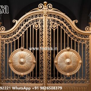 Compound Gate Price, Gate Roof Design Iron Gate Stock Photos And Images