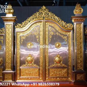 Gate Upper Design, Side Gate Designs Iron Gate Stock Photos And Images