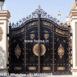 Compound Gate Price, Double Door Steel Gate Design Iron Gate Stock Photos And Images