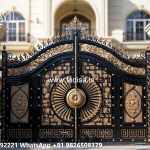 Compound Gate Simple Design, Wheel Gate Design Iron Gate Stock Photos And Images