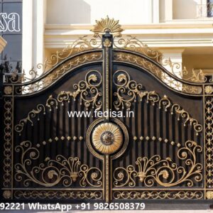 Iron Gate Design For Main Gate, Single Main Gate Design Iron Gate Stock Photos And Images
