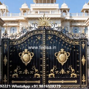 Iron Gate Colour Design, Closed Gate Design Iron Gate Stock Photos And Images
