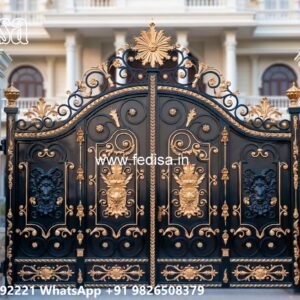Gate Upper Design, Steel Boundary Gate Iron Gate Stock Photos And Images