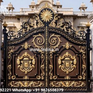 Iron Gate Design For Main Gate, Main Gate Steel Handle Design Iron Gate Stock Photos And Images