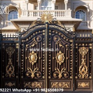 Compound Gate Simple Design, Fancy Gate Grill Iron Gate Stock Photos And Images