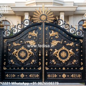 Iron Gate Design For Main Gate, Ss Sliding Gate Design Iron Gate Stock Photos And Images