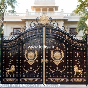 Iron Gate Colour Design, House Steel Gate Design Iron Gate Stock Photos And Images