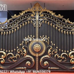 Compound Gate Simple Design, Steel Plate Gate Design Iron Gate Stock Photos And Images