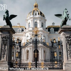 Compound Gate Simple Design, Modern Wrought Iron Gates Iron Gate Stock Photos And Images