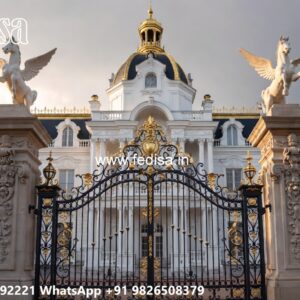 Modern Main Gate Design 2077, Main Gate Design In Iron Pipe Iron Gate Stock Photos And Images