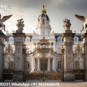 Compound Gate Price, Compound Wall Grill Gate Design Iron Gate Stock Photos And Images