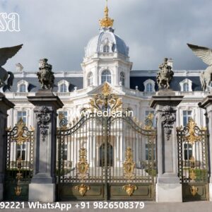 Slide Gate Design For House, Main Gate Front Design Iron Gate Stock Photos And Images
