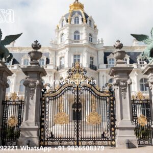 Iron Gate Colour Design, Steel And Iron Mix Gate Design Iron Gate Stock Photos And Images