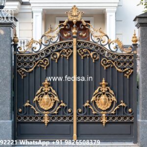 Compound Gate Price, Gate Design With Wall Iron Gate Stock Photos And Images