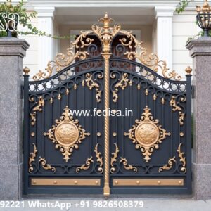 Modern Front Gate, Modern Folding Gate Design Iron Gate Stock Photos And Images