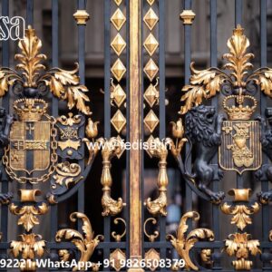 Traditional Gate Design, Black And White Gate Design Iron Gate Stock Photos And Images