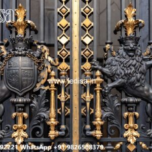 Traditional Gate Design, Gate Design Single Iron Gate Stock Photos And Images