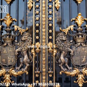 Modern Front Gate, Front Wall Grill Design Iron Gate Stock Photos And Images