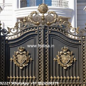Compound Gate Simple Design, Small Wooden Gate Design Iron Gate Stock Photos And Images