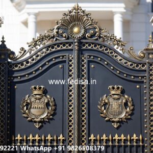 Compound Gate Price, Front Gate And Wall Design Iron Gate Stock Photos And Images