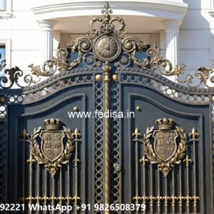 Compound Gate Simple Design, Gate Design 4 Feet Iron Gate Stock Photos And Images