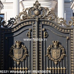 Compound Gate Simple Design, Gate Boundary Wall Design Iron Gate Stock Photos And Images