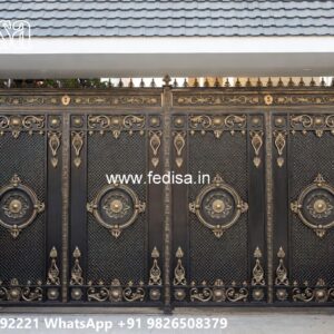 Slide Gate Design For House, Company Gate Design Iron Gate Stock Photos And Images