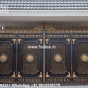 Iron Gate Colour Design, Three Fold Gate Design Iron Gate Stock Photos And Images